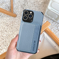 Flip Leather Phone Cover Card Slot Holder Woven Phone Case With Kickstand For IPhone14/14Plus/14Pro/14Pro Max; IPhone13/13Mini/13Pro/13Pro Max; IPhone12 series; IPhone11 series; IPhone X series - 7DAY'S