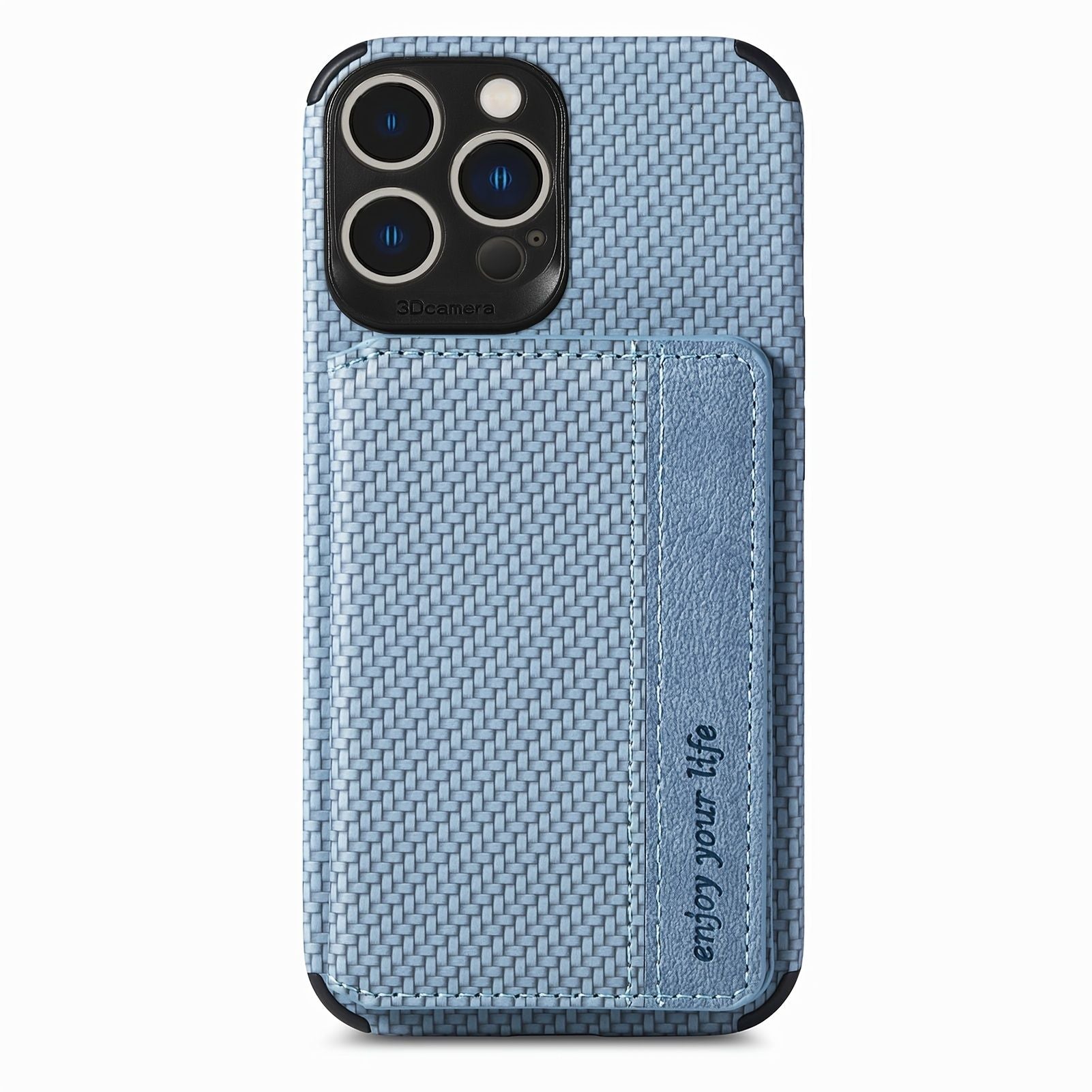 Flip Leather Phone Cover Card Slot Holder Woven Phone Case With Kickstand For IPhone14/14Plus/14Pro/14Pro Max; IPhone13/13Mini/13Pro/13Pro Max; IPhone12 series; IPhone11 series; IPhone X series - 7DAY'S