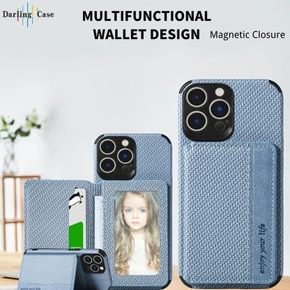 Flip Leather Phone Cover Card Slot Holder Woven Phone Case With Kickstand For IPhone14/14Plus/14Pro/14Pro Max; IPhone13/13Mini/13Pro/13Pro Max; IPhone12 series; IPhone11 series; IPhone X series - 7DAY'S