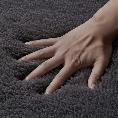 Fluffy Luxury Large Area Rug, Non - Skid Fleece Carpets For Bedroom,Living/Kids Room ,Home Décor, Soft Plush Furry, Floor Rug (5x7 Feet, Grey),Washable - 7DAY'S
