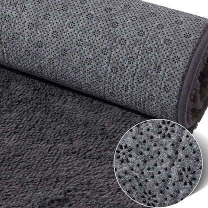 Fluffy Luxury Large Area Rug, Non - Skid Fleece Carpets For Bedroom,Living/Kids Room ,Home Décor, Soft Plush Furry, Floor Rug (5x7 Feet, Grey),Washable - 7DAY'S
