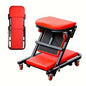 Foldable Creeper, 2 - in - 1 Rolling Garage Z Creeper Car & Seat, 36" Roller Mechanics Under Car Chair, 330 LBS Weight Capacity Heavy Duty - 7DAY'S