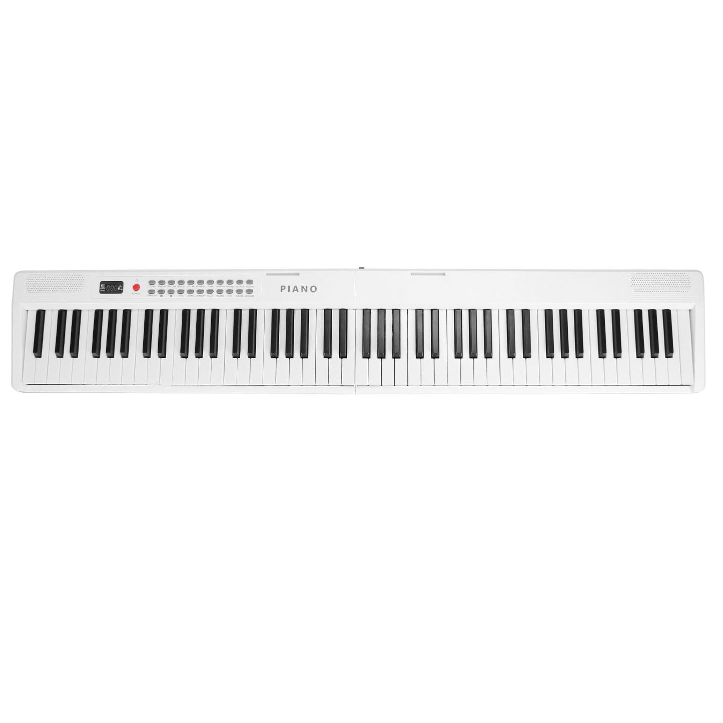 Folding Piano Keyboard 88 Keys Rechargeable Full Size Semi Weighted Piano Digital Electronic Piano with LCD Screen Carry Bag Mic Sheet Music Stand Sticker for Beginners Kids - 7DAY'S