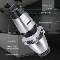 Food Processor, 500W Powerful Meat Grinder, 14Cup Stainless Steel Bowl, 3 Speed Modes 4 Bi - Level Blades for Onion, Meat, Nuts, Fruit, Garlic, Vegetable, Baby Food - 7DAY'S