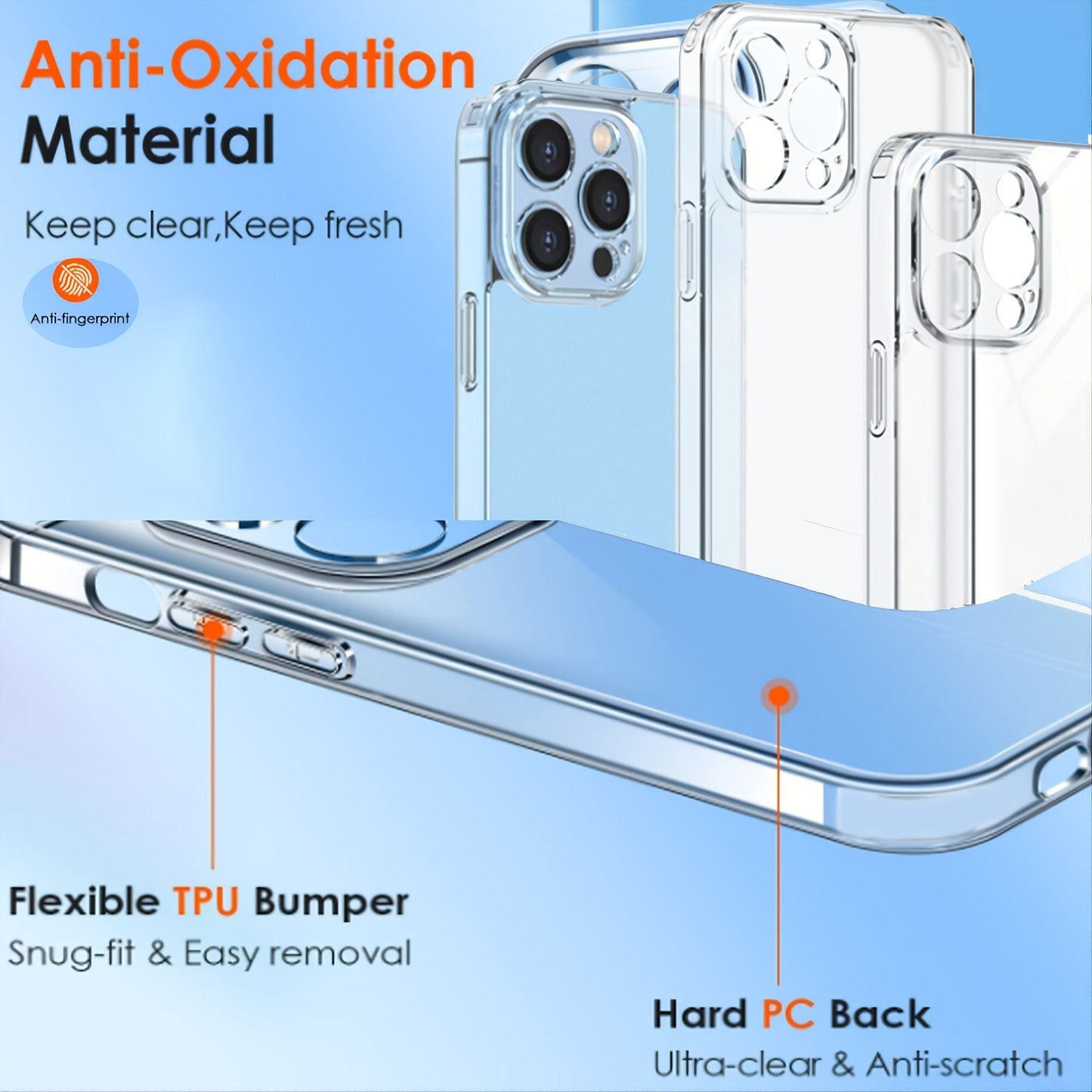 For IPhone14 Pro Max Case; Full Lens Protector [Non - Yellowing] [Military Grade Shockproof] Protective Phone Cases Slim Thin Anti - Fingerprint Cover 6.7 Inch; IPhone 14 Pro Case - 7DAY'S