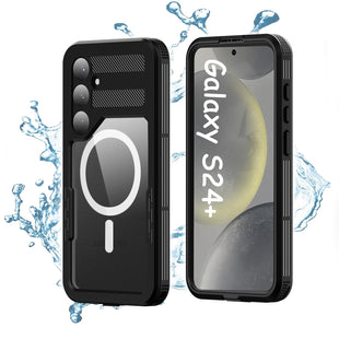for Samsung Galaxy S24 Ultra Case Waterproof, IP68 Waterproof Shockproof Dust - Proof Phone Case with Built in Screen Protector (Black, Samsung Galaxy S24 Ultra 6.8 inch) - 7DAY'S