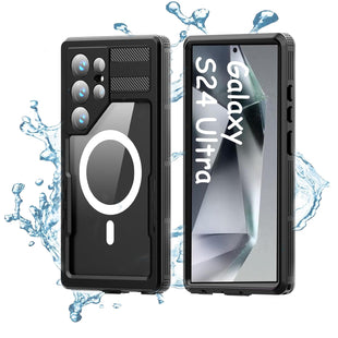 for Samsung Galaxy S24 Ultra Case Waterproof, IP68 Waterproof Shockproof Dust-Proof Phone Case with Built in Screen Protector (Black, Samsung Galaxy S24 Ultra 6.8 inch)