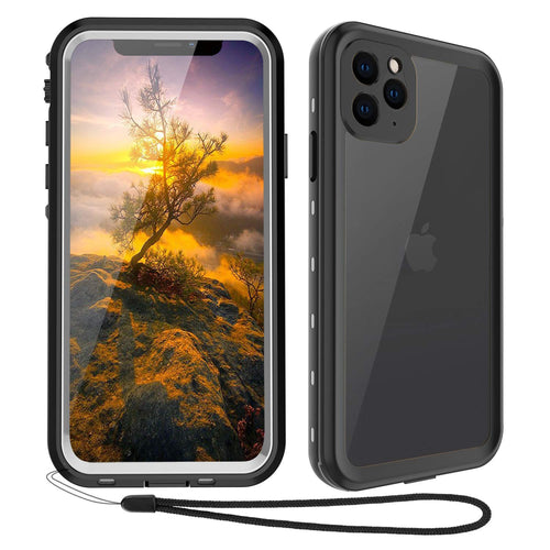 for Waterproof iPhone 11 Pro Max Case - Full Body Bumper Case Waterproof Rugged Protection with Built-in Screen Black