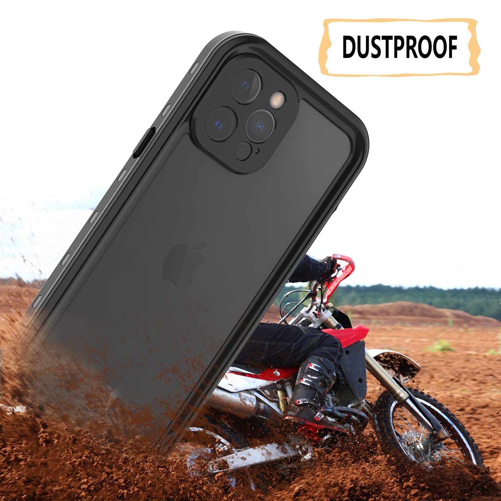 for Waterproof iPhone 11 Pro Max Case - Full Body Bumper Case Waterproof Rugged Protection with Built - in Screen Black - 7DAY'S