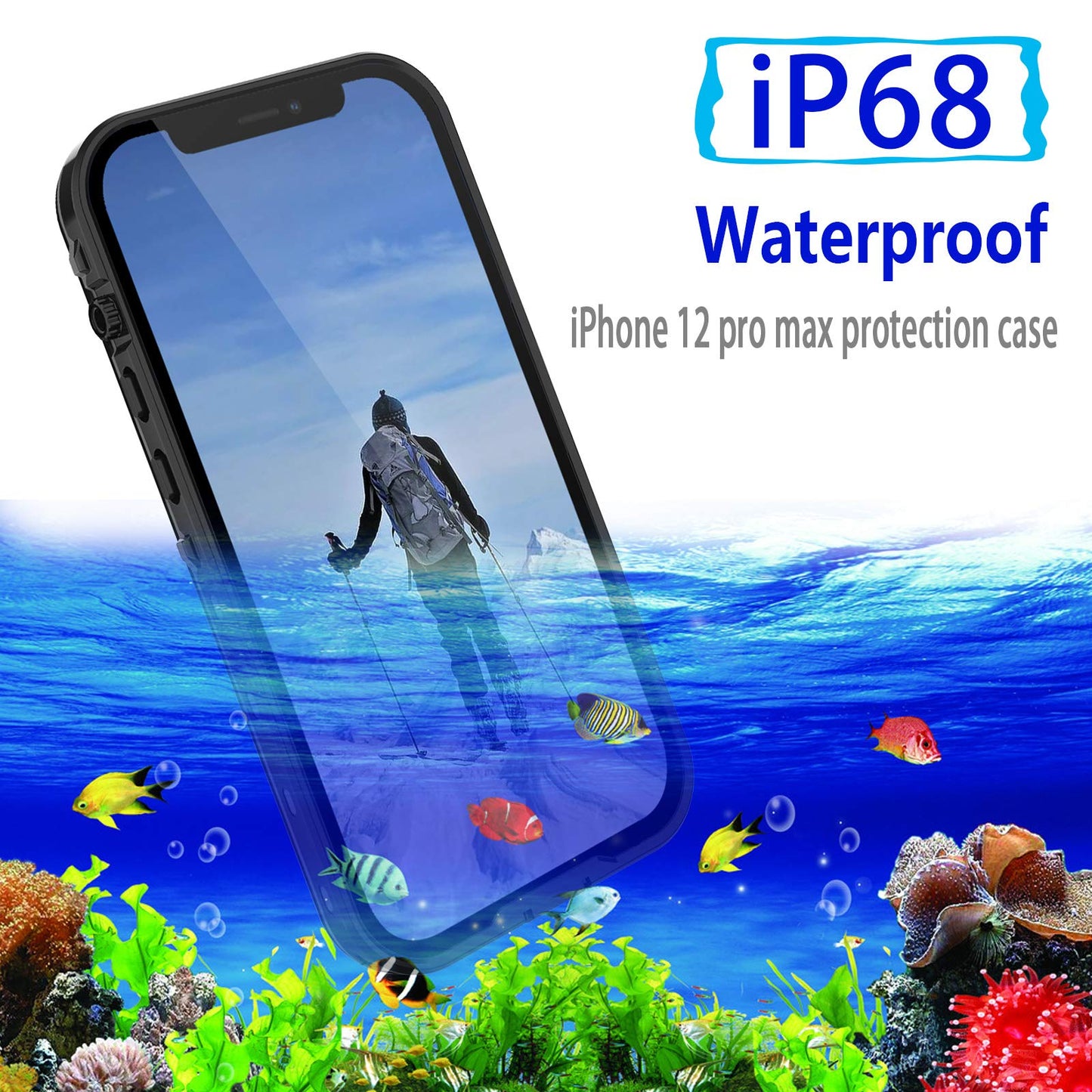 for Waterproof iPhone 11 Pro Max Case - Full Body Bumper Case Waterproof Rugged Protection with Built - in Screen Black - 7DAY'S