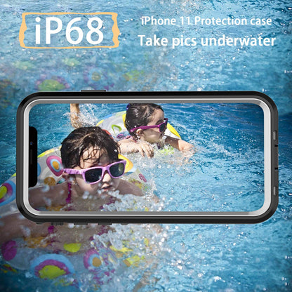 for Waterproof iPhone 11 Pro Max Case - Full Body Bumper Case Waterproof Rugged Protection with Built - in Screen Black - 7DAY'S