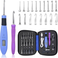 Foxyoo Crochet Hooks Set - 18 Pcs Interchangeable Ergonomic Crochet Hook Kit for Crocheting Beginners and Enthusiasts - 7DAY'S