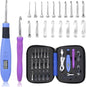 Foxyoo Crochet Hooks Set - 18 Pcs Interchangeable Ergonomic Crochet Hook Kit for Crocheting Beginners and Enthusiasts - 7DAY'S