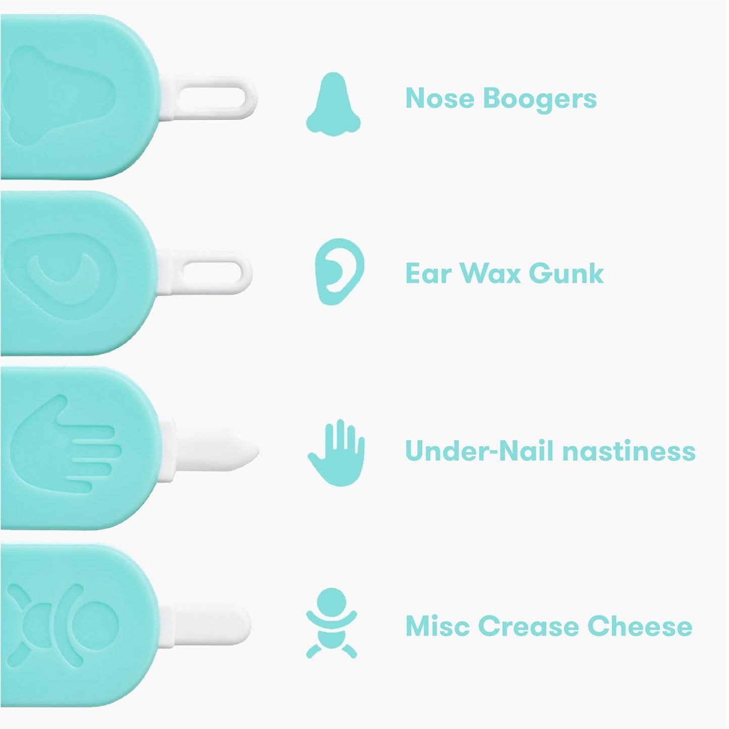 Frida Baby 3 - in - 1 Nose, Nail + Ear Picker by Frida Baby the Makers of NoseFrida the SnotSucker, Safely Clean Baby's Boogers, Ear Wax & More - 7DAY'S
