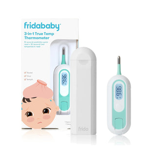 Frida Baby 3-in-1 Rectal, Underarm & Oral Thermometer for Kids, Digital Baby Thermometer for Infants, Toddlers, & Kids