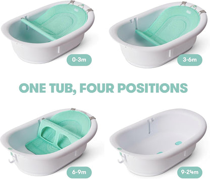 Frida Baby 4 - in - 1 Grow - with - Me Baby Bathtub, Baby Tub for Newborns to Toddler with Removable Bath Seat & Backrest for Bath Support in Tub - 7DAY'S