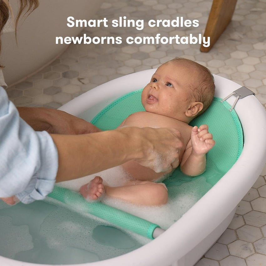 Frida Baby 4 - in - 1 Grow - with - Me Baby Bathtub, Baby Tub for Newborns to Toddler with Removable Bath Seat & Backrest for Bath Support in Tub - 7DAY'S