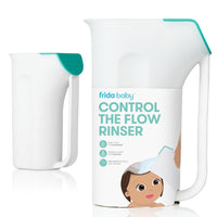 Frida Baby Control The Flow Bath Rinse Cup, Tear Free Rinser to Wash Hair and Body with Easy Grip Handle and Removable Rain Shower, Made in USA - 7DAY'S