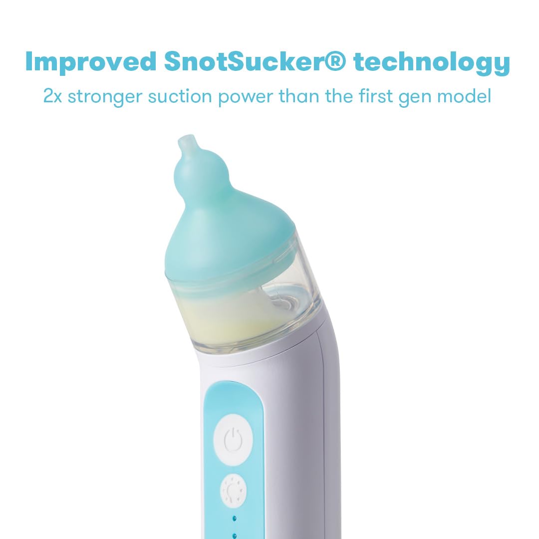 Frida Baby Electric NoseFrida Nasal Aspirator for Baby, Nose Sucker for Baby & Toddler, Upgraded Nasal Aspirator for Congestion + Allergy Relief with 3 Suction Levels, 2 Silicone Tips, USB - 7DAY'S