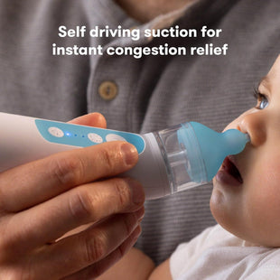 Frida Baby Electric NoseFrida Nasal Aspirator for Baby, Nose Sucker for Baby & Toddler, Upgraded Nasal Aspirator for Congestion + Allergy Relief with 3 Suction Levels, 2 Silicone Tips, USB - 7DAY'S