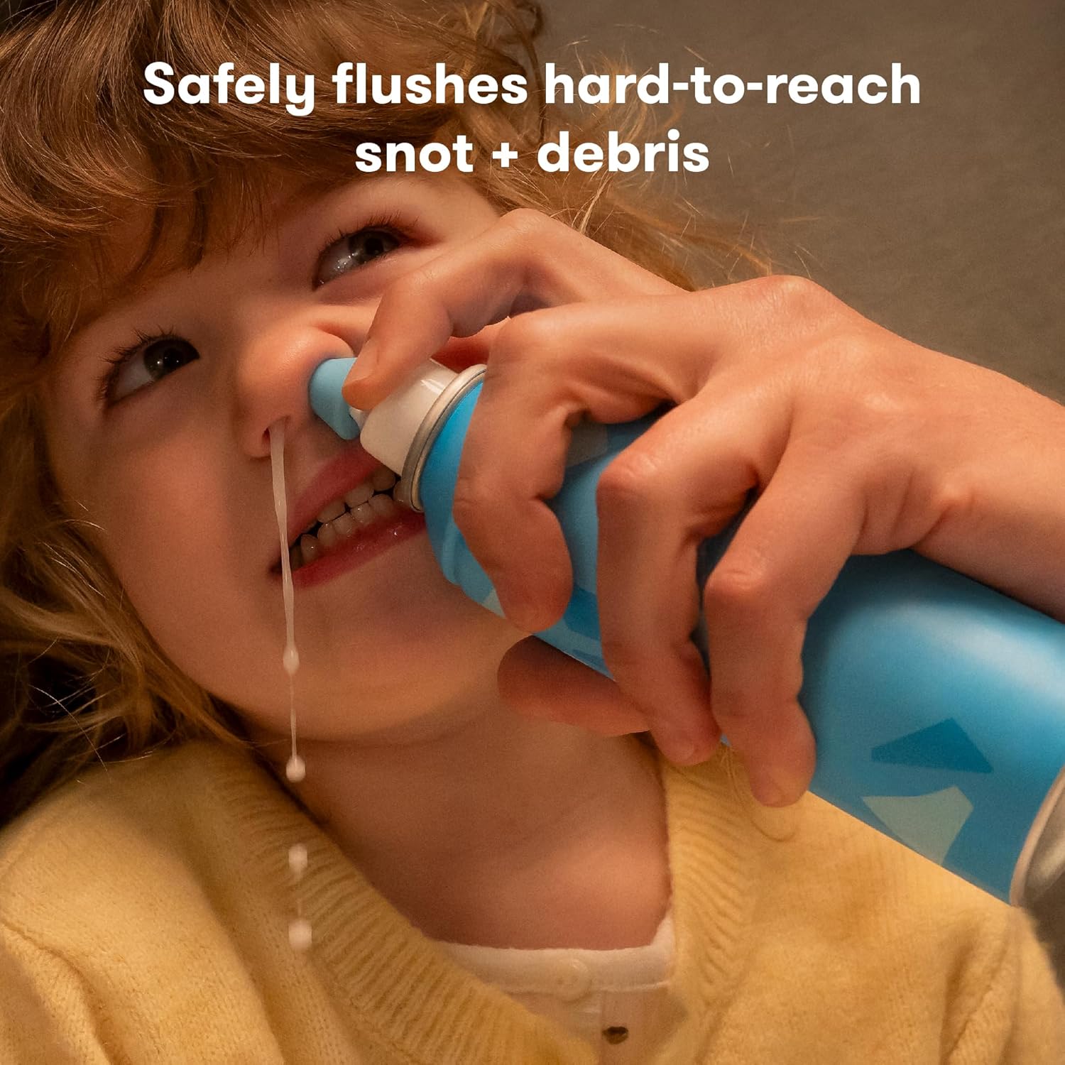 Frida Saline Rinse for Toddler, Kids, Ages 2+, Saline Rinse for Sinus, Instant Congestion Relief & Allergy Relief, Flush Out Allergens, Mucus, Pollen, Dust, Safe for Daily Use - 7DAY'S