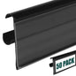 Fulmoon 50 Pcs 27 x 1.26 Inch Wire Shelf Label Holder Strip Price Tag Black Back Plastic Label Holder with Clear PVC Cover Black Back for Refrigeration Cases Cooler Shelf - 7DAY'S