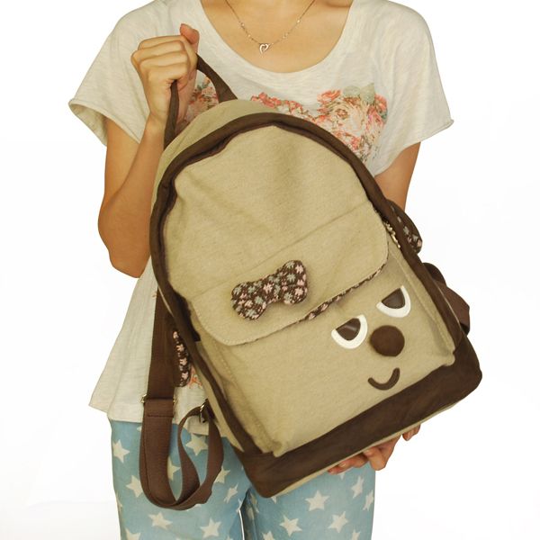 [Funny Life] Fabric Art School Backpack Outdoor Daypack - 7DAY'S