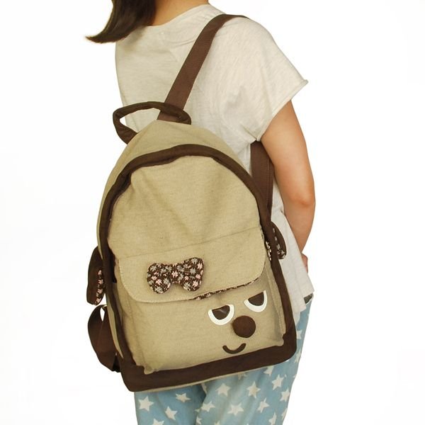 [Funny Life] Fabric Art School Backpack Outdoor Daypack - 7DAY'S