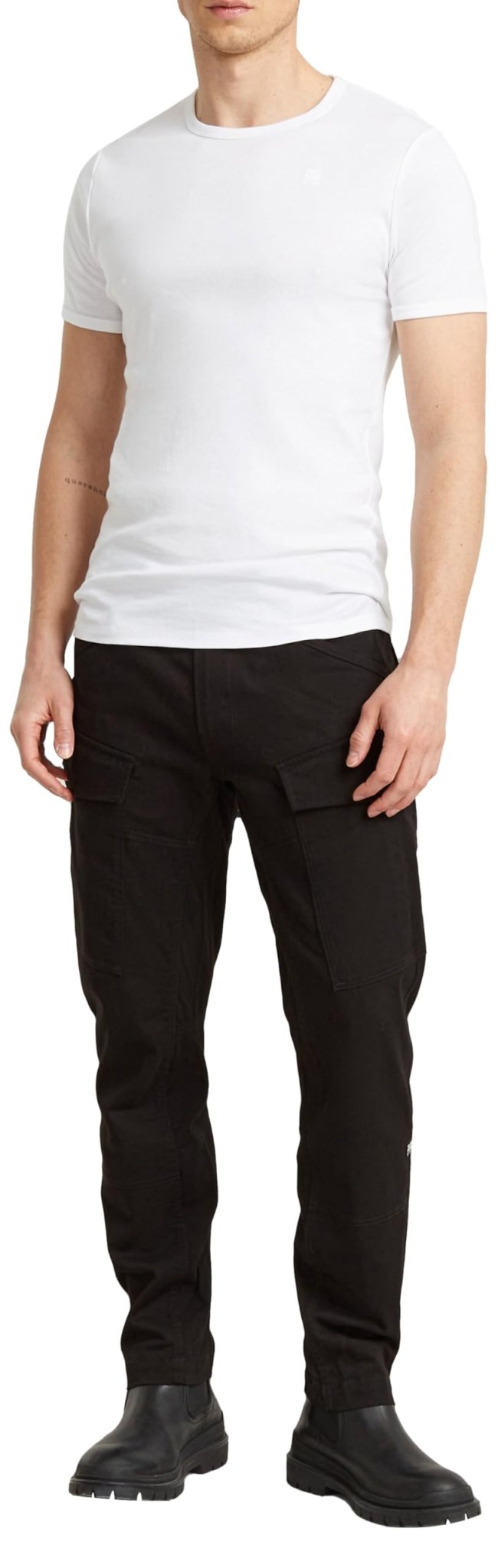 G - STAR RAW Men's Base Layer Crew Neck Short Sleeve T-Shirt 2 - Pack - 7DAY'S