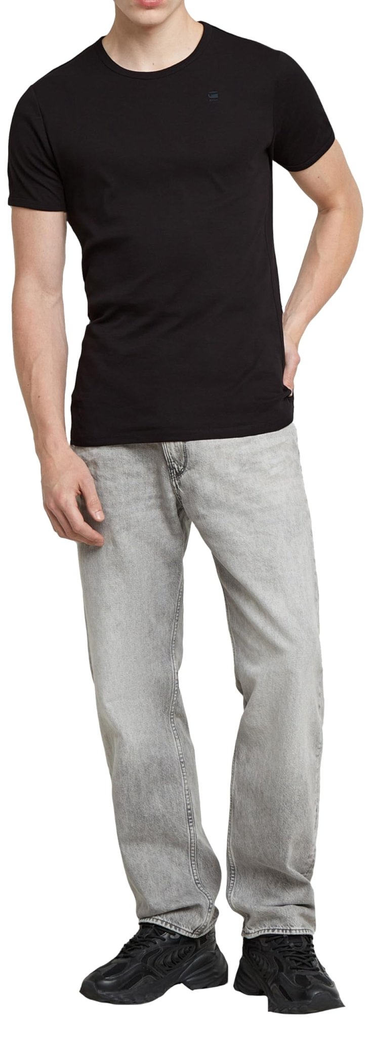 G - STAR RAW Men's Base Layer Crew Neck Short Sleeve T-Shirt 2 - Pack - 7DAY'S