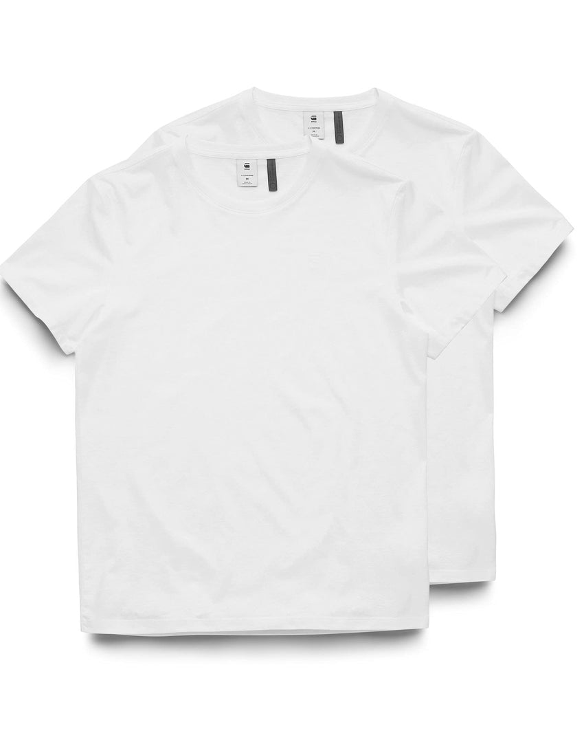 G - STAR RAW Men's Base Layer Crew Neck Short Sleeve T-Shirt 2 - Pack - 7DAY'S