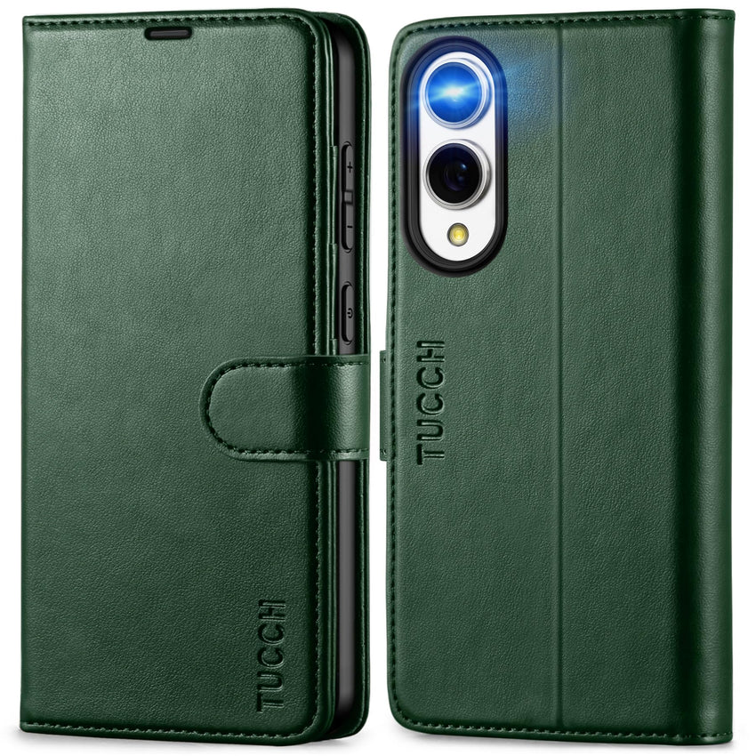 Galaxy S25 Ultra, Kickstand [RFID Blocking] Card Holder, Folio Magnetic PU Leather [TPU Shockproof Interior Case] Protective Folio Cover Compatible with Galaxy S25 Ultra, Black - 7DAY'S