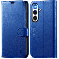 Galaxy S25 Ultra, Kickstand [RFID Blocking] Card Holder, Folio Magnetic PU Leather [TPU Shockproof Interior Case] Protective Folio Cover Compatible with Galaxy S25 Ultra, Black - 7DAY'S