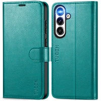 Galaxy S25 Ultra, Kickstand [RFID Blocking] Card Holder, Folio Magnetic PU Leather [TPU Shockproof Interior Case] Protective Folio Cover Compatible with Galaxy S25 Ultra, Black - 7DAY'S