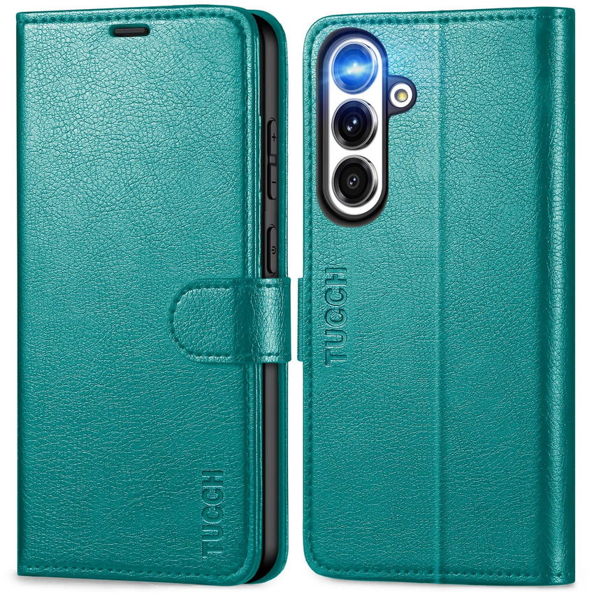 Galaxy S25 Ultra, Kickstand [RFID Blocking] Card Holder, Folio Magnetic PU Leather [TPU Shockproof Interior Case] Protective Folio Cover Compatible with Galaxy S25 Ultra, Black - 7DAY'S