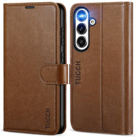 Galaxy S25 Ultra, Kickstand [RFID Blocking] Card Holder, Folio Magnetic PU Leather [TPU Shockproof Interior Case] Protective Folio Cover Compatible with Galaxy S25 Ultra, Black - 7DAY'S