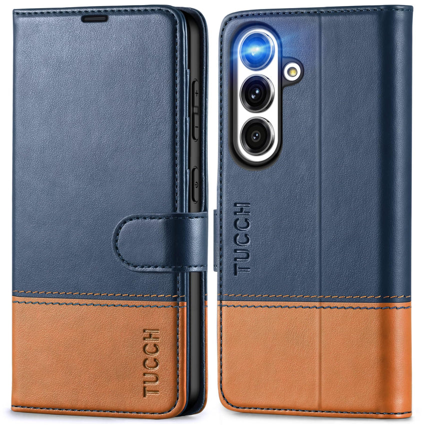 Galaxy S25 Ultra, Kickstand [RFID Blocking] Card Holder, Folio Magnetic PU Leather [TPU Shockproof Interior Case] Protective Folio Cover Compatible with Galaxy S25 Ultra, Black - 7DAY'S