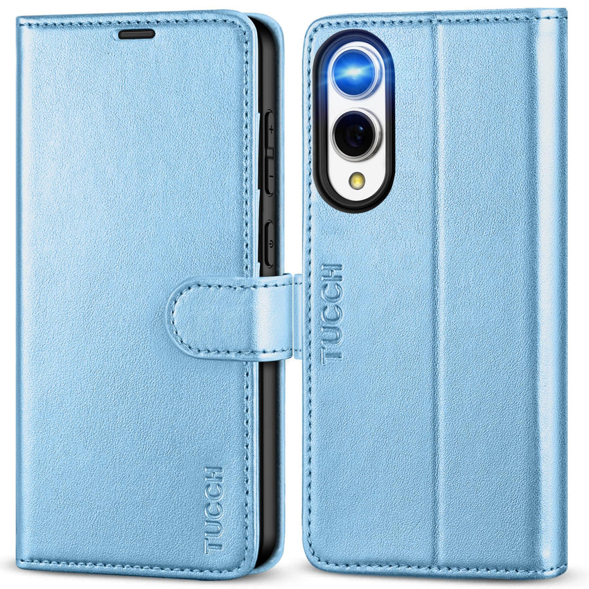 Galaxy S25 Ultra, Kickstand [RFID Blocking] Card Holder, Folio Magnetic PU Leather [TPU Shockproof Interior Case] Protective Folio Cover Compatible with Galaxy S25 Ultra, Black - 7DAY'S