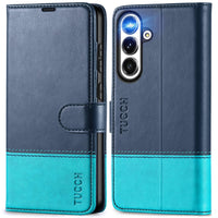 Galaxy S25 Ultra, Kickstand [RFID Blocking] Card Holder, Folio Magnetic PU Leather [TPU Shockproof Interior Case] Protective Folio Cover Compatible with Galaxy S25 Ultra, Black - 7DAY'S