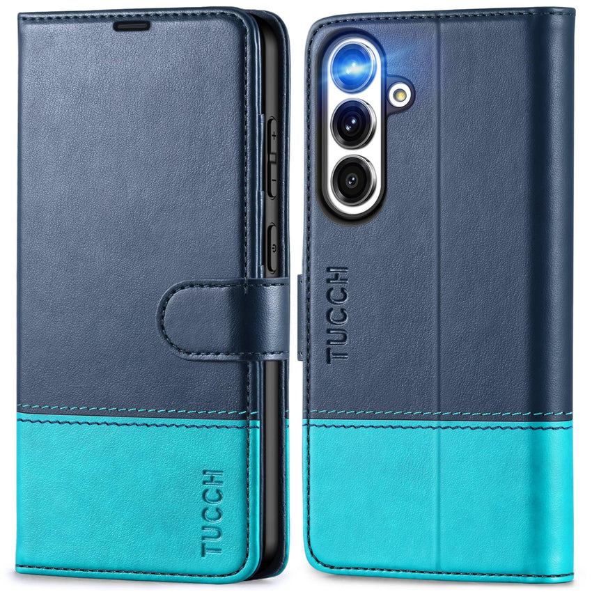 Galaxy S25 Ultra, Kickstand [RFID Blocking] Card Holder, Folio Magnetic PU Leather [TPU Shockproof Interior Case] Protective Folio Cover Compatible with Galaxy S25 Ultra, Black - 7DAY'S