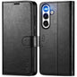 Galaxy S25 Ultra, Kickstand [RFID Blocking] Card Holder, Folio Magnetic PU Leather [TPU Shockproof Interior Case] Protective Folio Cover Compatible with Galaxy S25 Ultra, Black - 7DAY'S