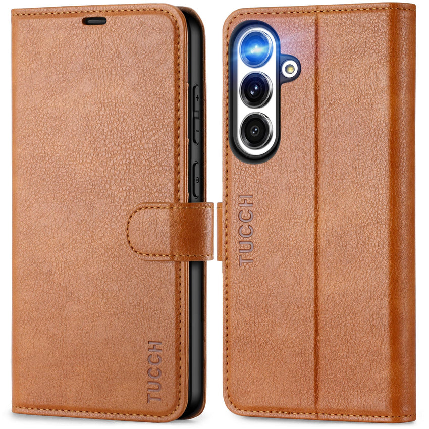 Galaxy S25 Ultra, Kickstand [RFID Blocking] Card Holder, Folio Magnetic PU Leather [TPU Shockproof Interior Case] Protective Folio Cover Compatible with Galaxy S25 Ultra, Black - 7DAY'S
