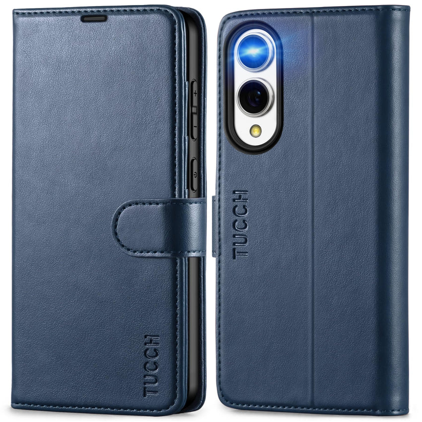 Galaxy S25 Ultra, Kickstand [RFID Blocking] Card Holder, Folio Magnetic PU Leather [TPU Shockproof Interior Case] Protective Folio Cover Compatible with Galaxy S25 Ultra, Black - 7DAY'S
