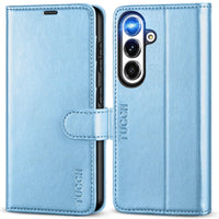 Galaxy S25 Ultra, Kickstand [RFID Blocking] Card Holder, Folio Magnetic PU Leather [TPU Shockproof Interior Case] Protective Folio Cover Compatible with Galaxy S25 Ultra, Black - 7DAY'S