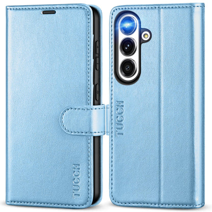 Galaxy S25 Ultra, Kickstand [RFID Blocking] Card Holder, Folio Magnetic PU Leather [TPU Shockproof Interior Case] Protective Folio Cover Compatible with Galaxy S25 Ultra, Black - 7DAY'S