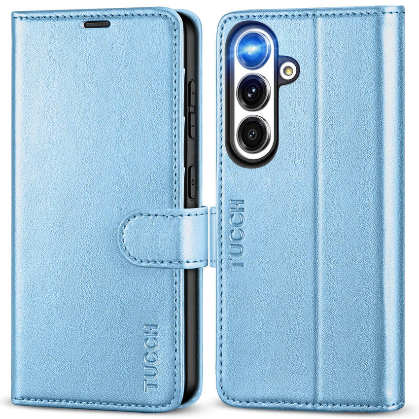 Galaxy S25 Ultra, Kickstand [RFID Blocking] Card Holder, Folio Magnetic PU Leather [TPU Shockproof Interior Case] Protective Folio Cover Compatible with Galaxy S25 Ultra, Black - 7DAY'S