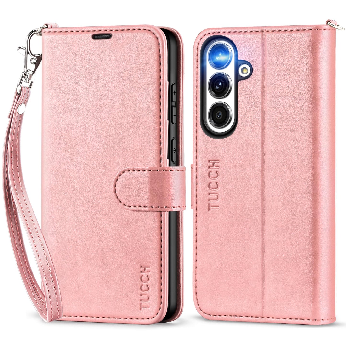 Galaxy S25 Ultra, Kickstand [RFID Blocking] Card Holder, Folio Magnetic PU Leather [TPU Shockproof Interior Case] Protective Folio Cover Compatible with Galaxy S25 Ultra, Black - 7DAY'S