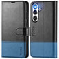 Galaxy S25 Ultra, Kickstand [RFID Blocking] Card Holder, Folio Magnetic PU Leather [TPU Shockproof Interior Case] Protective Folio Cover Compatible with Galaxy S25 Ultra, Black - 7DAY'S