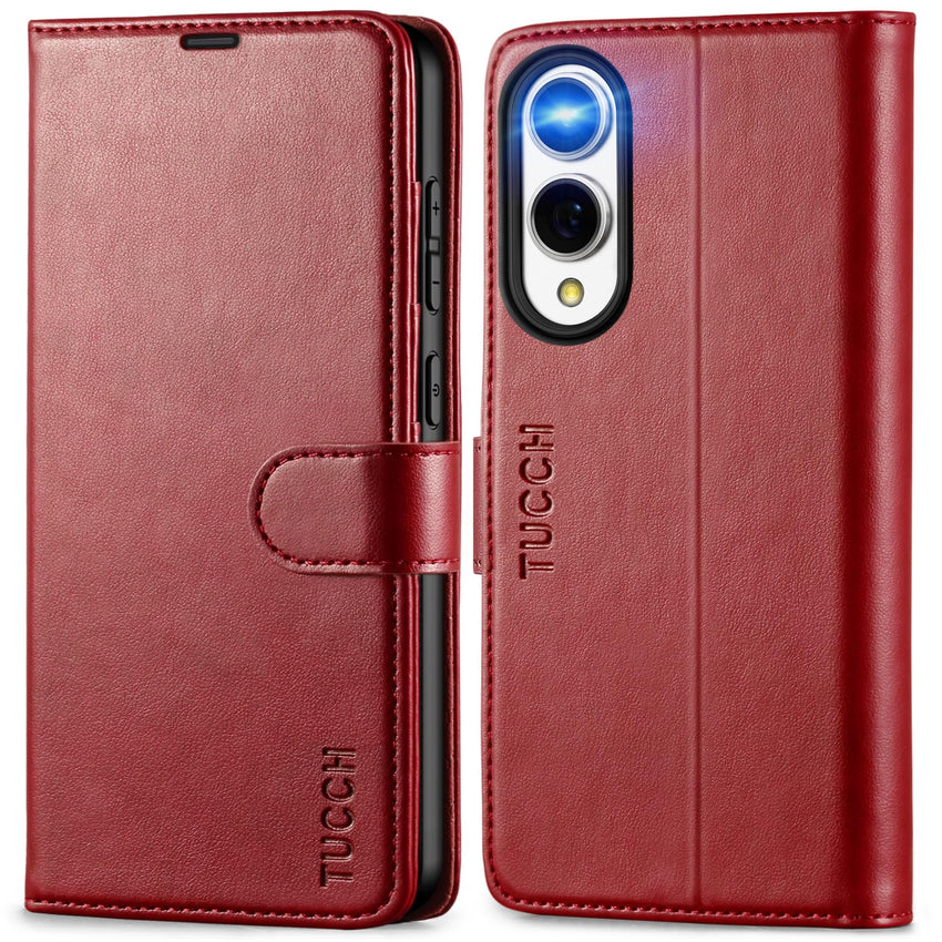 Galaxy S25 Ultra, Kickstand [RFID Blocking] Card Holder, Folio Magnetic PU Leather [TPU Shockproof Interior Case] Protective Folio Cover Compatible with Galaxy S25 Ultra, Black - 7DAY'S