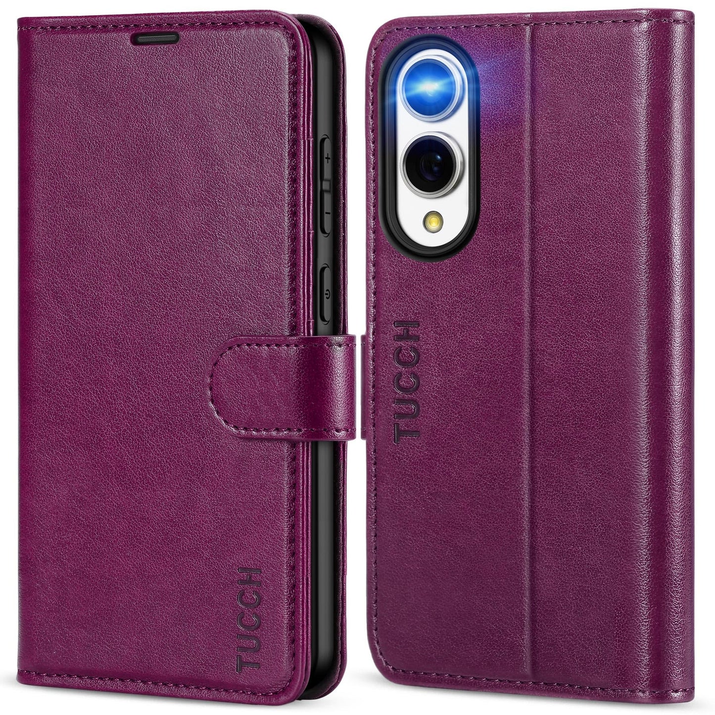 Galaxy S25 Ultra, Kickstand [RFID Blocking] Card Holder, Folio Magnetic PU Leather [TPU Shockproof Interior Case] Protective Folio Cover Compatible with Galaxy S25 Ultra, Black - 7DAY'S
